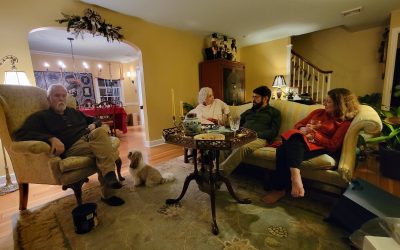 Entertaining with Lisa’s brother, sister and brother-in-law